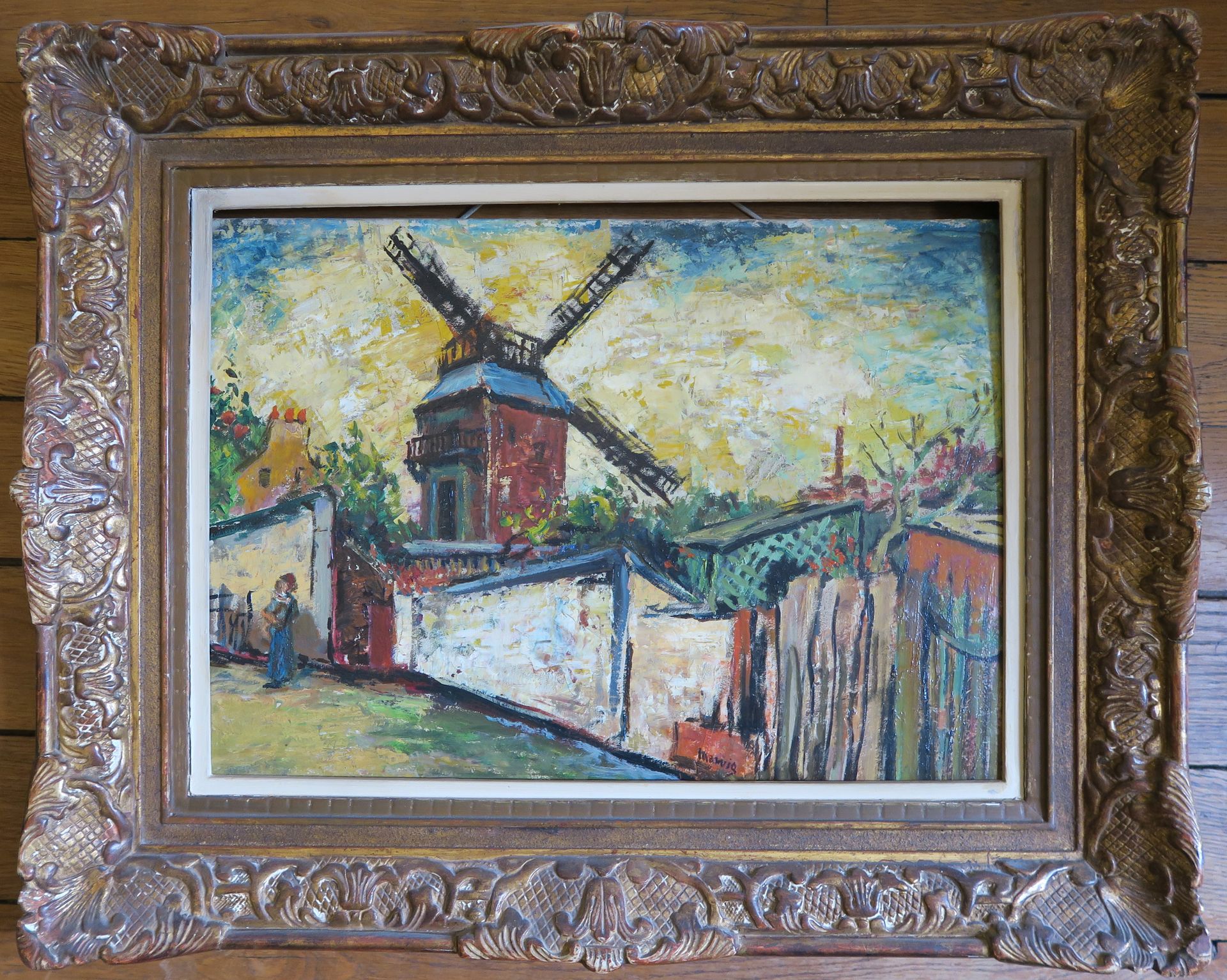 Null 马塞尔-维尼奥勒(1890-1972)，被称为MAWIG

蒙马特的磨坊

板面油画，中央下方有签名

33 x 44 cm 正在观看