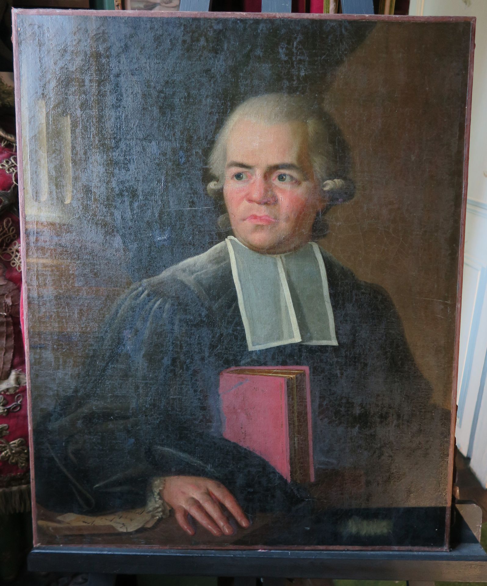 Null Scuola del XVIII secolo
Ritratto di uomo di chiesa
Olio su tela 
74 x 60 cm&hellip;