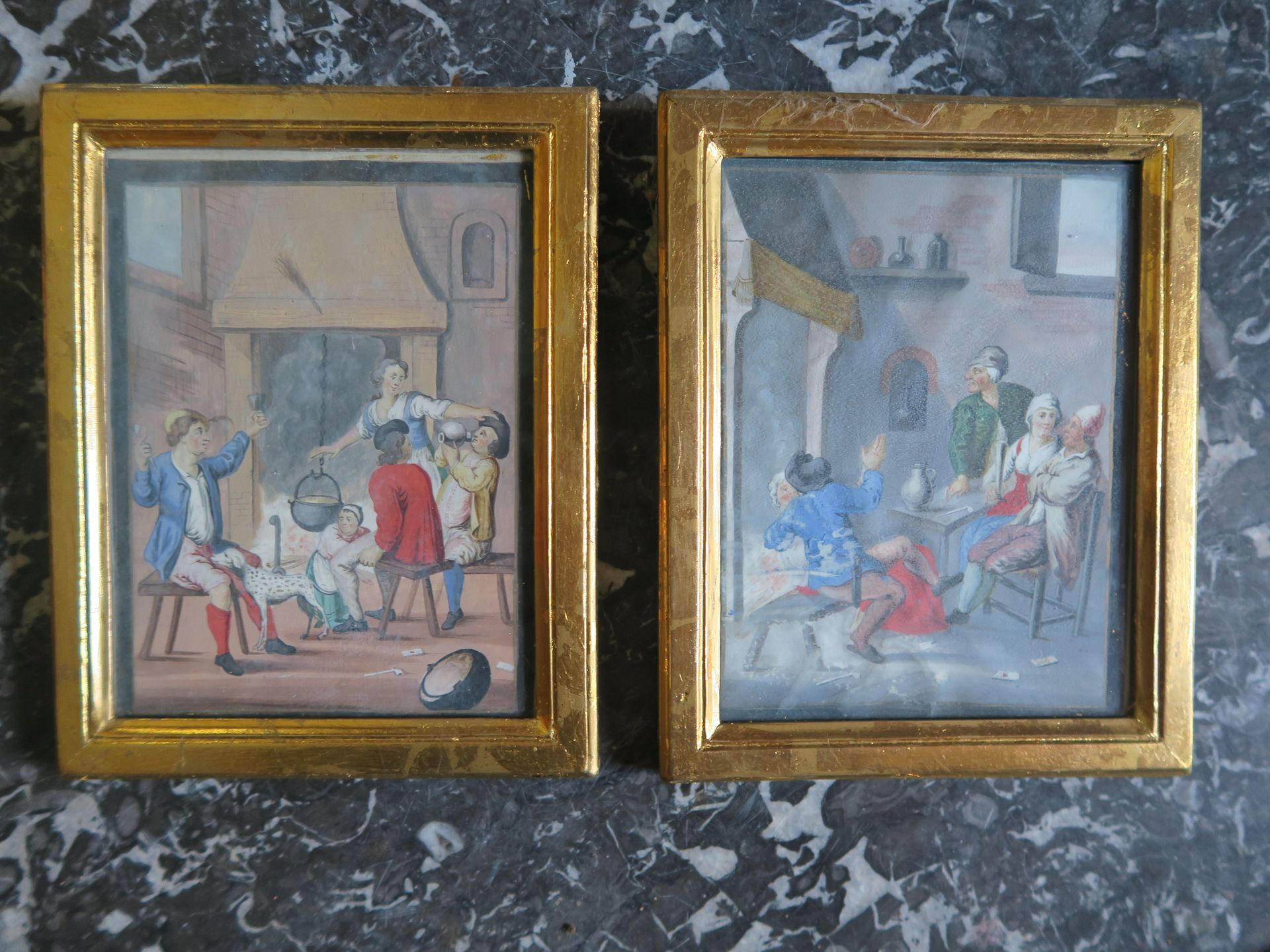 Null School of the XIXth century
Scenes of an animated tavern
Gouache on paper
H&hellip;