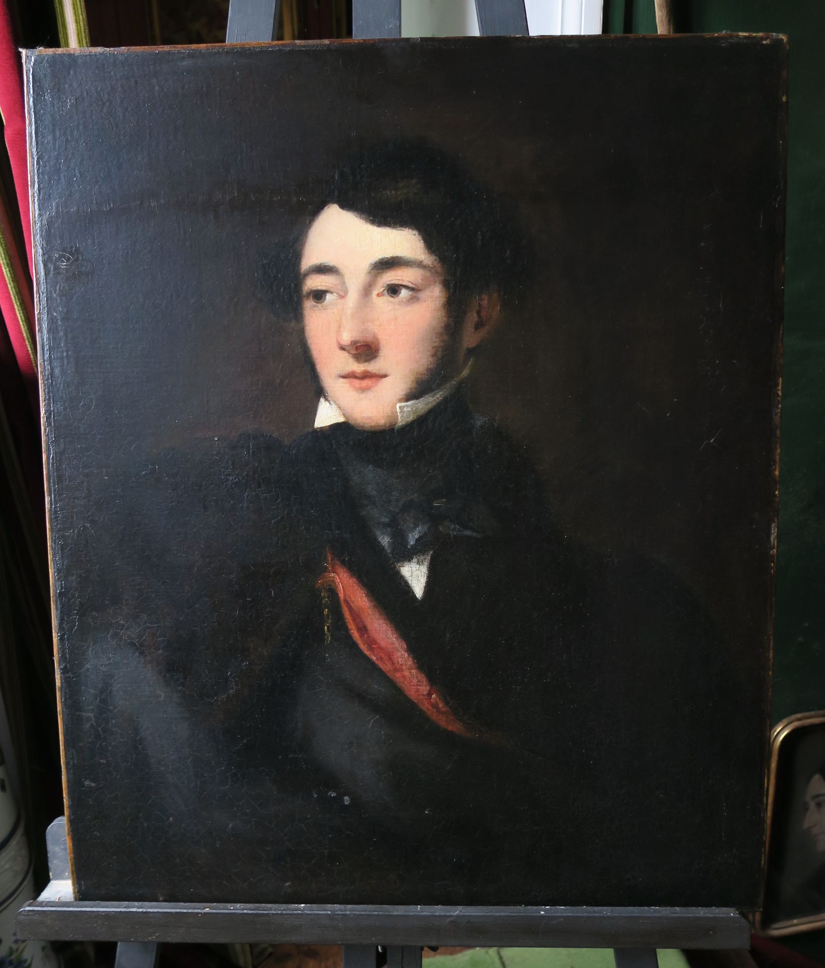 Null Schule aus dem 19.
Porträt eines jungen Mannes
Öl auf Leinwand 
75,5 x 62,8&hellip;