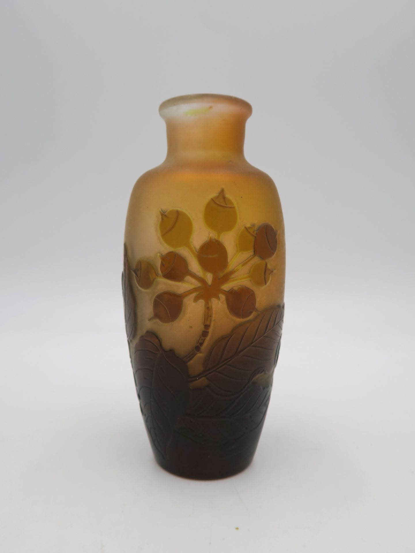 Null ETABLISSEMENTS GALLE (1904 – 1936) 
	Vase à corps ovoïde épaulé et col tubu&hellip;