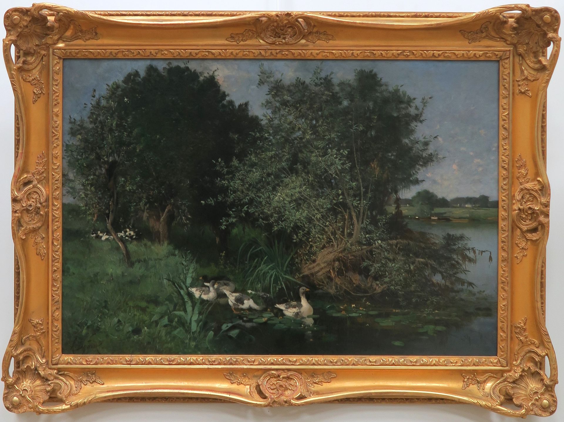 Null Alexandre DEFAUX (1826-1900)
Pond with ducks
Oil on canvas, signed lower le&hellip;