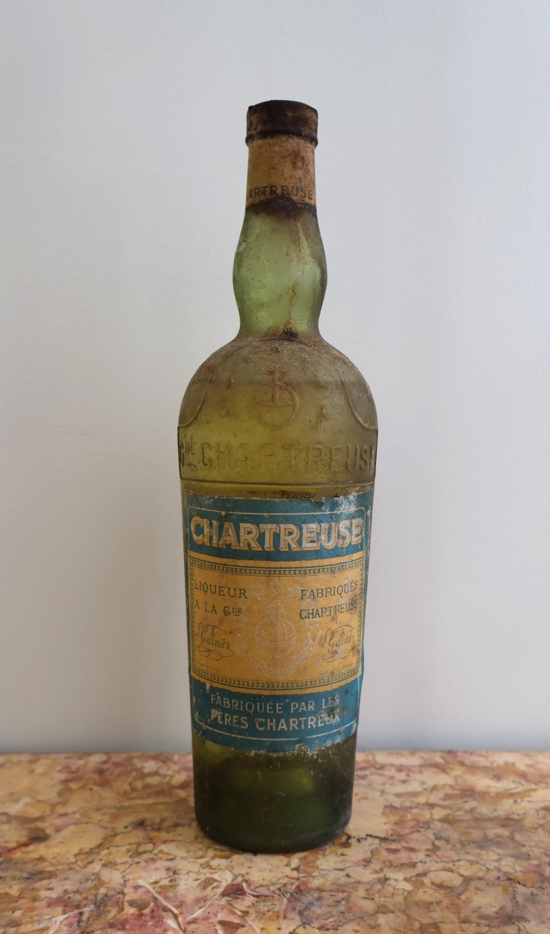 Null 1 bouteille CHARTREUSE (1956-1964) Jaune, liqueur fabriquée par les Pères C&hellip;