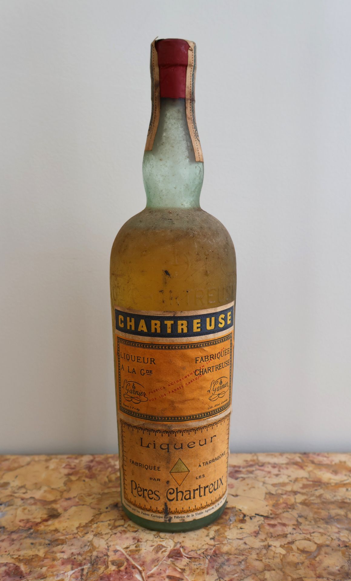 Null 1 bottiglia CHARTREUSE (1951-1959/1960) Giallo, liquore prodotto a Tarragon&hellip;