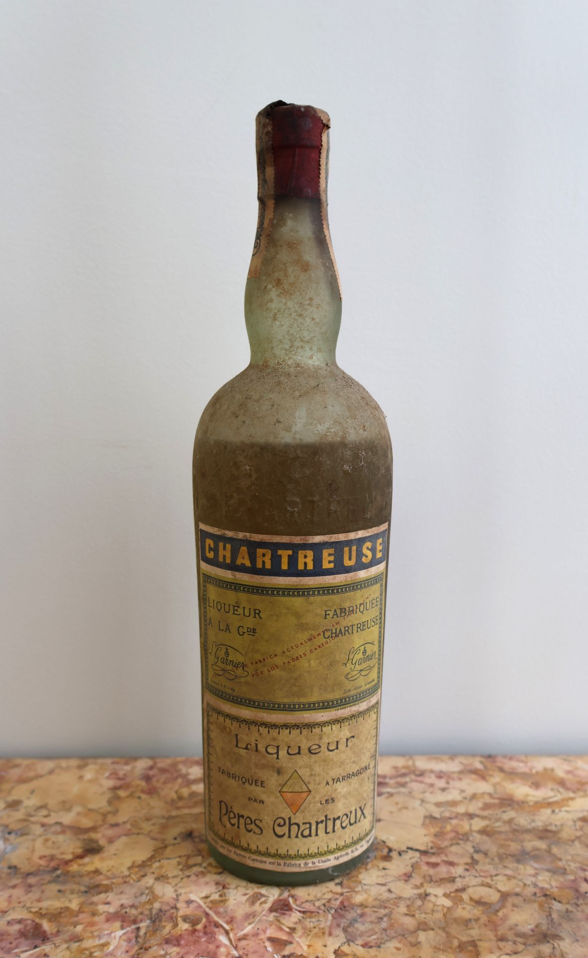 Null 1 bouteille CHARTREUSE (1951-1959/1960) Verte, liqueur fabriquée à Tarragon&hellip;