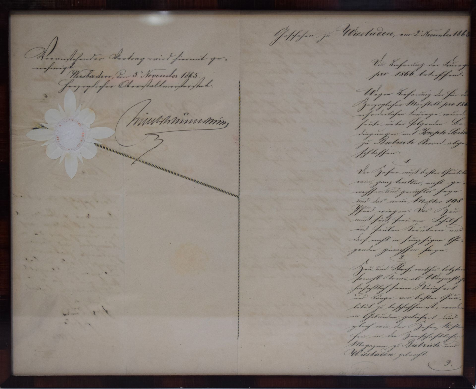 Null (WILHELM) Lettre manuscrite signée du Grand-Duc Wilhelm avant sa nomination&hellip;