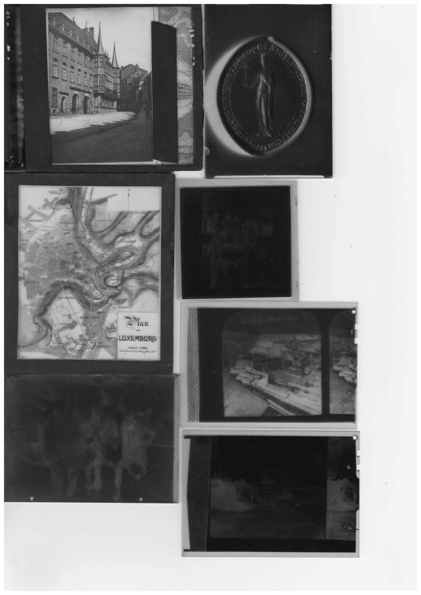 (PLAQUE DE VERRE) Ensemble de photographies sur plaque de verre (9 x 10 cm), ava&hellip;