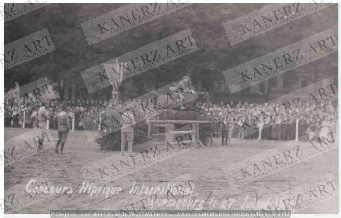 Null (SPORT) Photo card International horse show, Luxembourg, July 27, 1919
