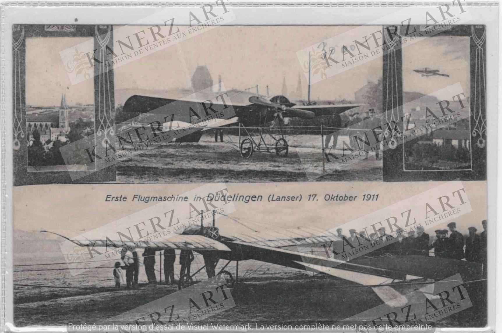 (AVIATION) Erste Flugmaschine in Düdelingen (Lanser), le 17 octobre 1911, Cappel&hellip;
