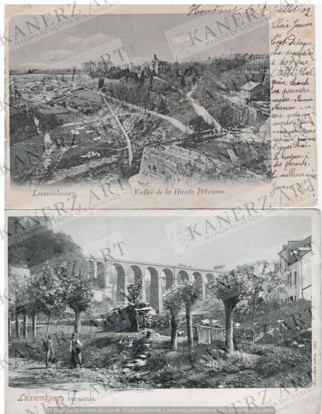 Null VDL (PFAFFENTHAL) 2张关于Petrusse的地图：1.Bernhoeft #174，约1902，2.Louis Glaser Lei&hellip;