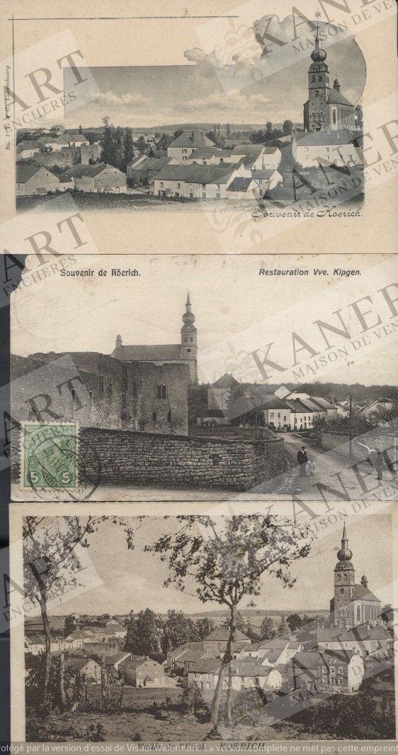 Null KOERICH: 1. Souvenir de K., I C, ca. 1900, 2. Restaurierung Vve; Kipgen, We&hellip;