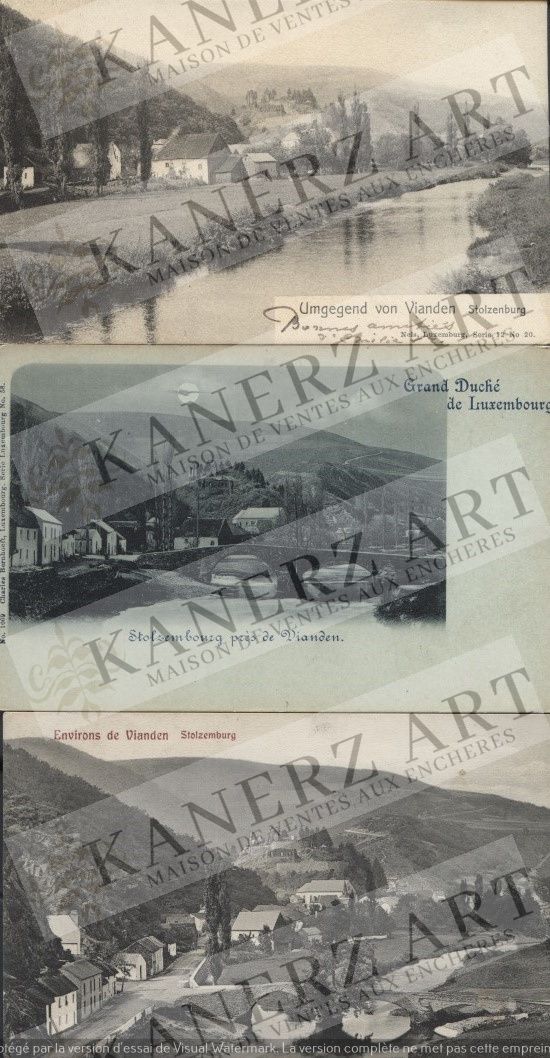 Null STOLZEMBOURG: 1. Panorama, Bernhoeft, No. 1069, 1898, 2. Umgegend von Viand&hellip;