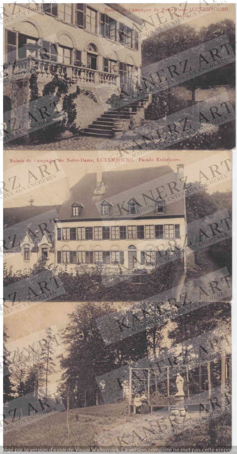 (DIVERS) 7 cartes de la Maison de campagne de Notre Damer, ca. 1910