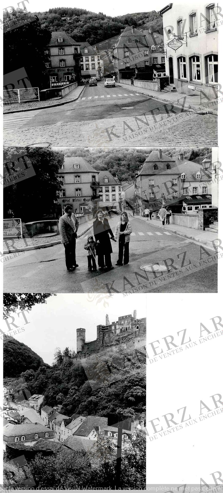 Null (FOTO/F. MERSCH) Insieme di 15 foto/stampa del villaggio di VIANDEN (Hotel &hellip;