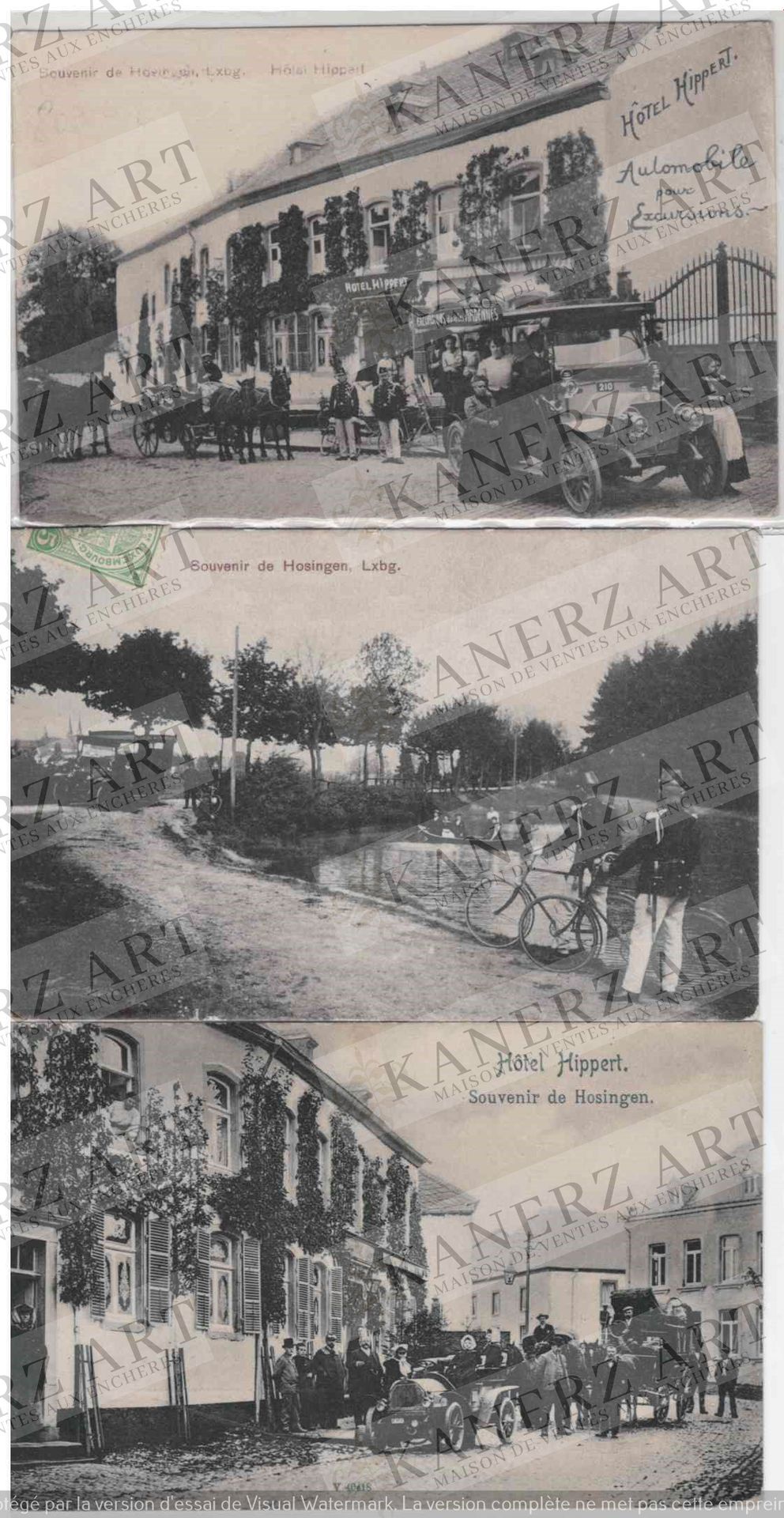 Null (汽车) 1.Hosingen的纪念品，Lxbg，#41201，约1914年，2.Hippert酒店，Hosingen的纪念品，V40418，Schu&hellip;