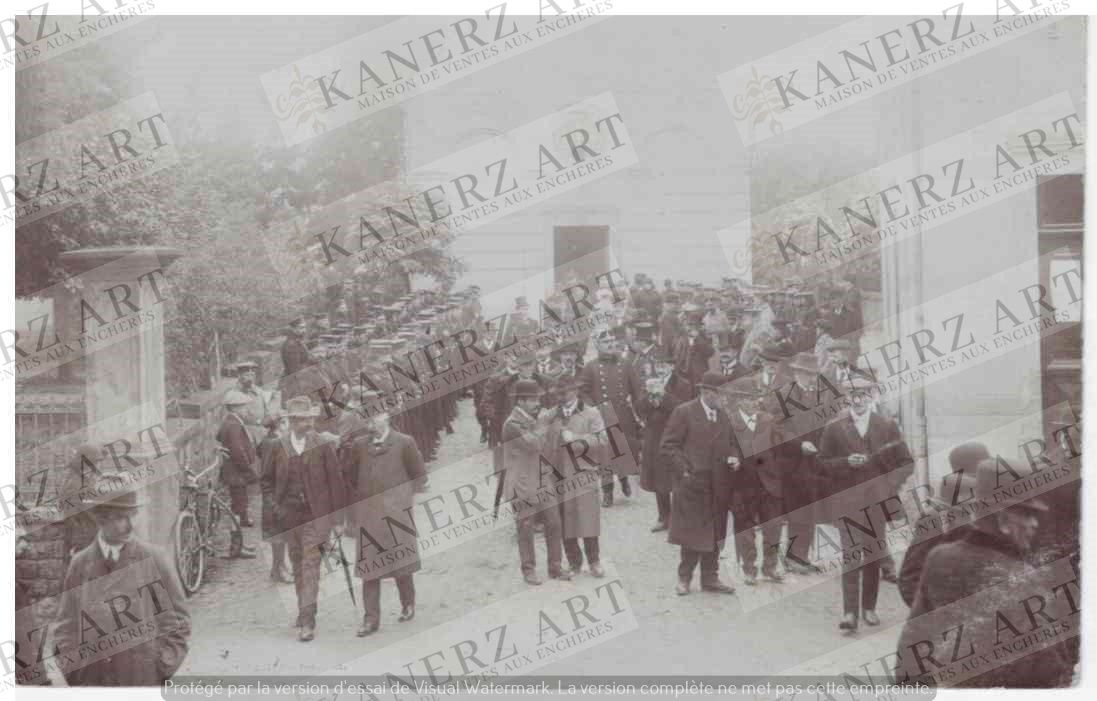 Null (WAR I) Photo card of a funeral in Capellen