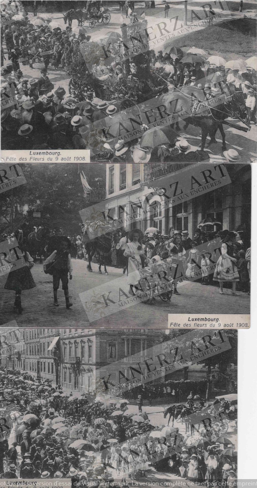 Null (UFFICIALE) Set di 5 carte della Festa dei Fiori del 1908