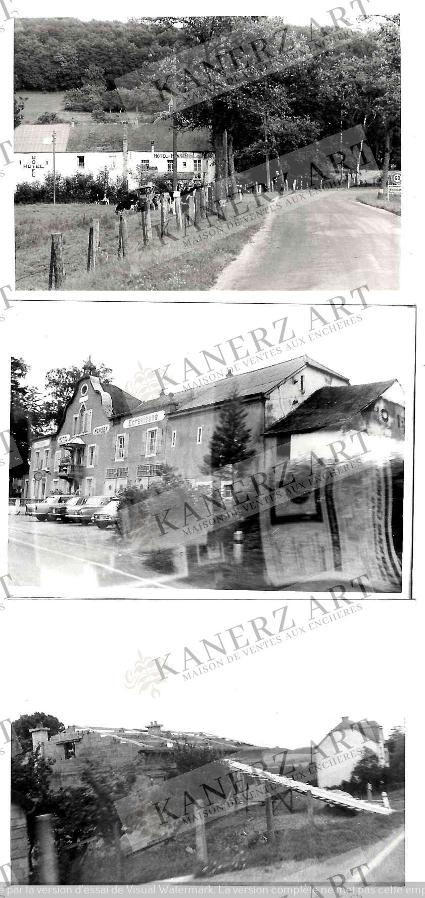 Null (FOTO/F. MERSCH) Conjunto de 3 fotos del pueblo de REICHLANGE (De la colecc&hellip;