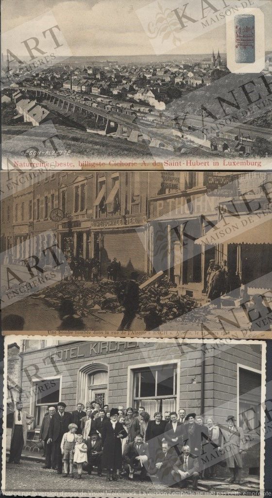 Null ESCH/ALZETTE : 1. Panorama, Houstraas, 1912, 2. Naturreine, beste, billigst&hellip;