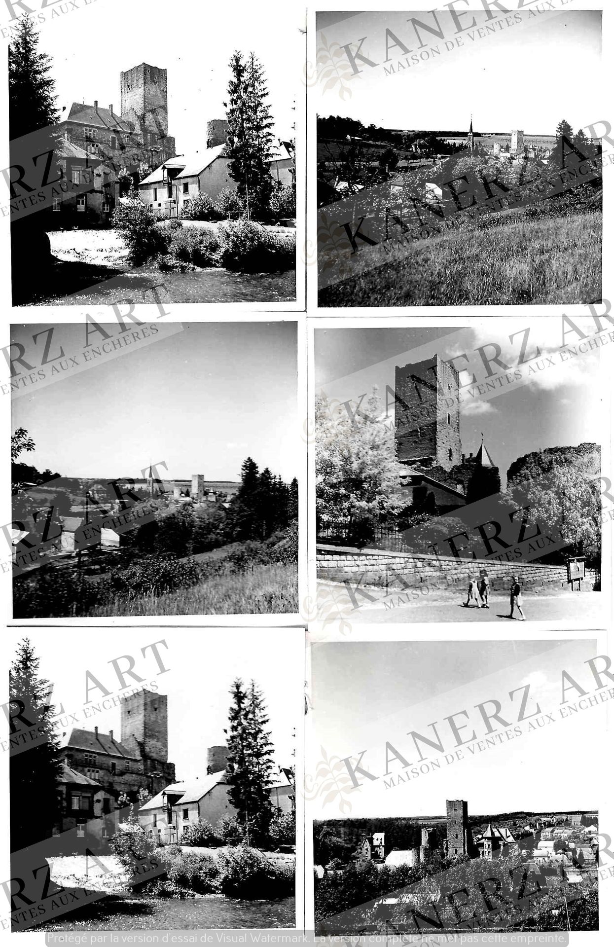 Null (FOTO/F. MERSCH) Set di 24 foto del villaggio di USELDANGE (castello) (Dall&hellip;