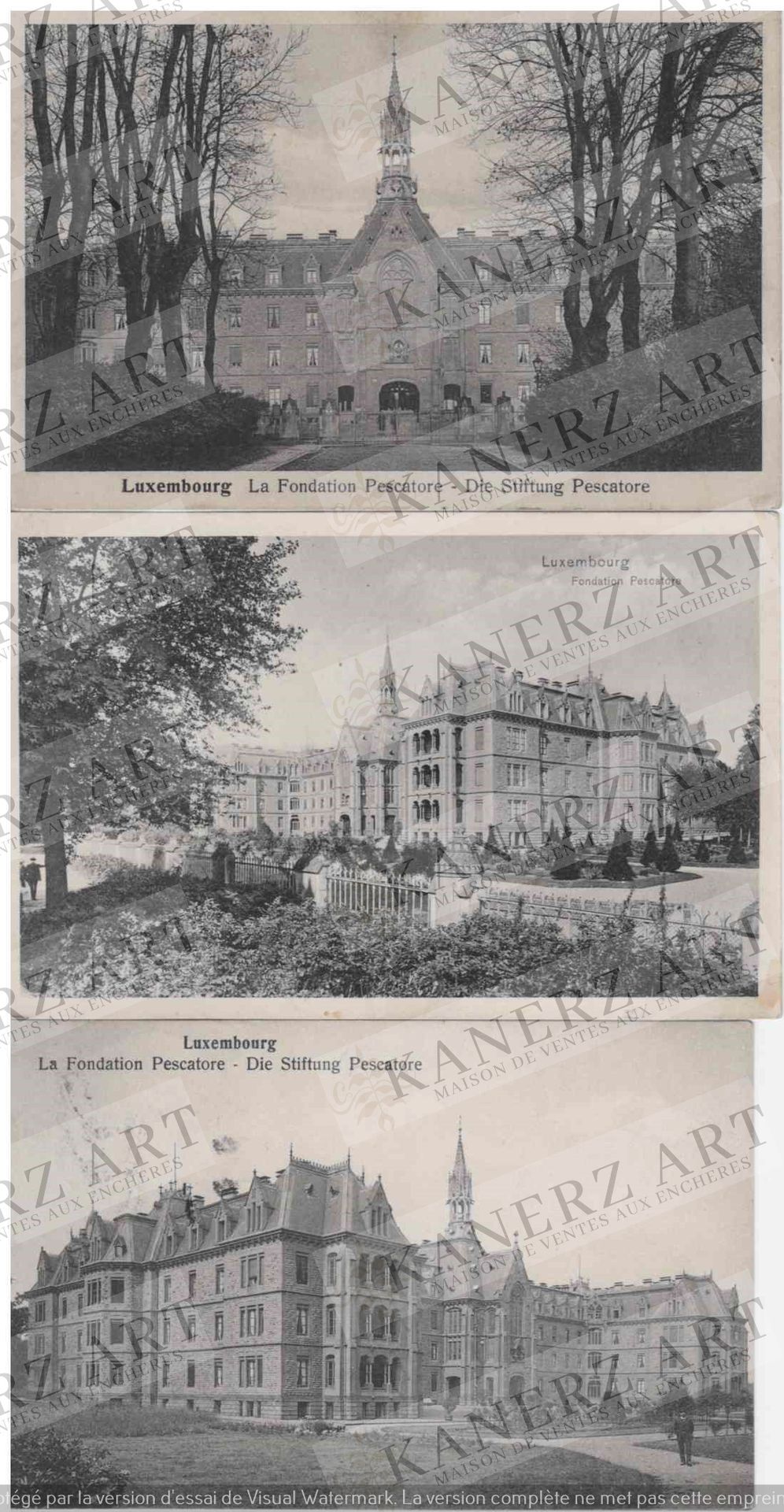 Null (FONDATION PESCATORE) 12 cartes : 1. Schoren, Série Luxembourg 32, ca. 1912&hellip;