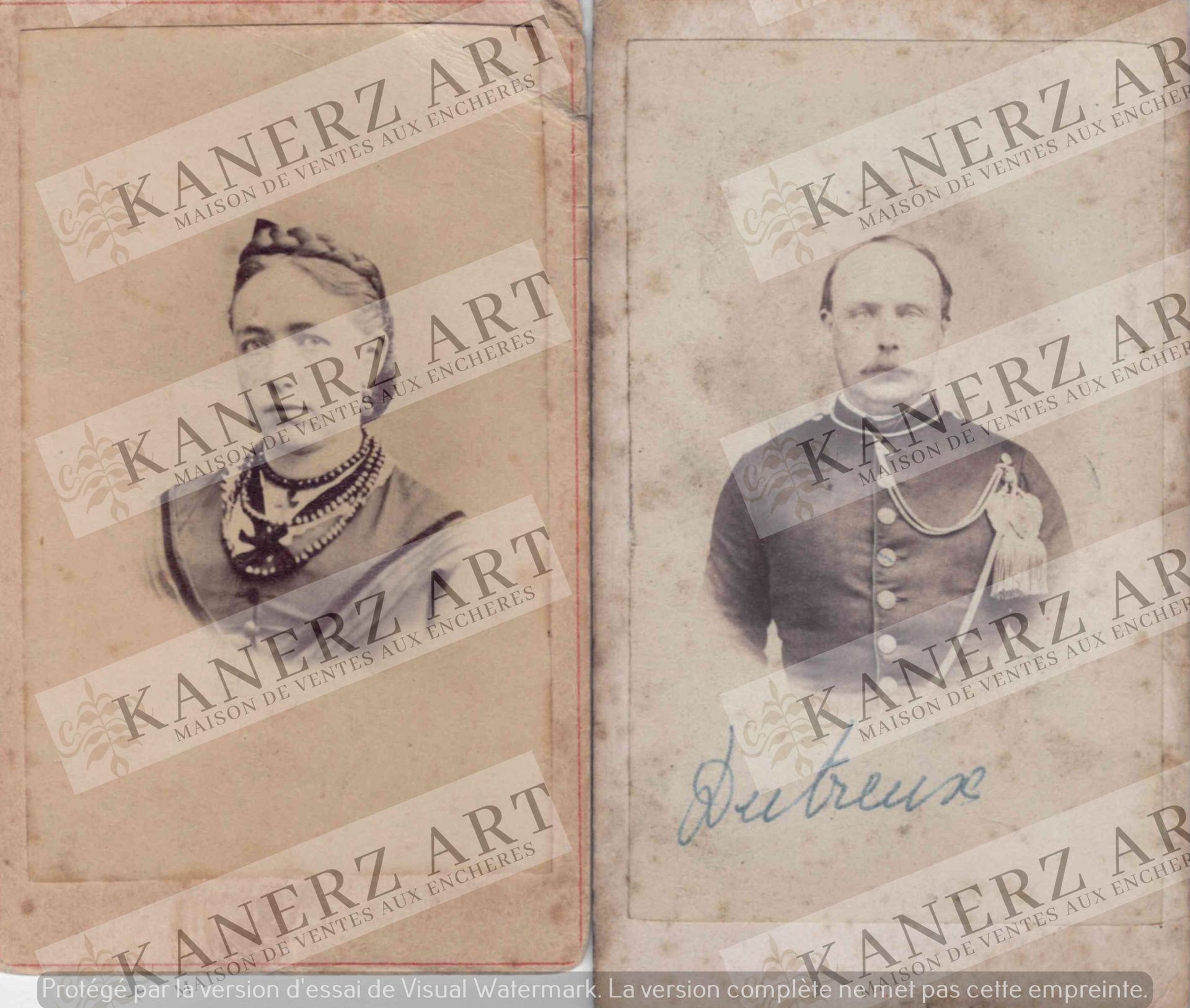 Null (MILITARY) Photographic portrait in visiting card format of a Luxembourg so&hellip;