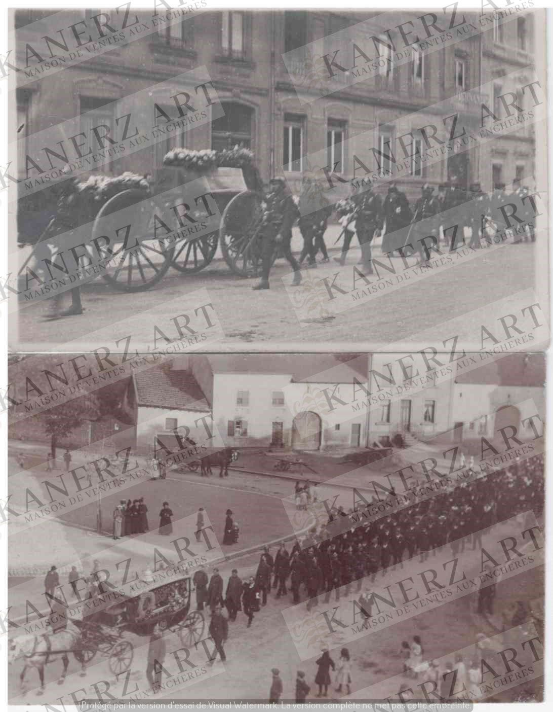 Null (WAR I) 1.法国士兵布西1918年埋葬在卢森堡兵工厂大道的照片，2.法国士兵让-杜夫1914年9月23日埋葬在杜德朗日的照片。