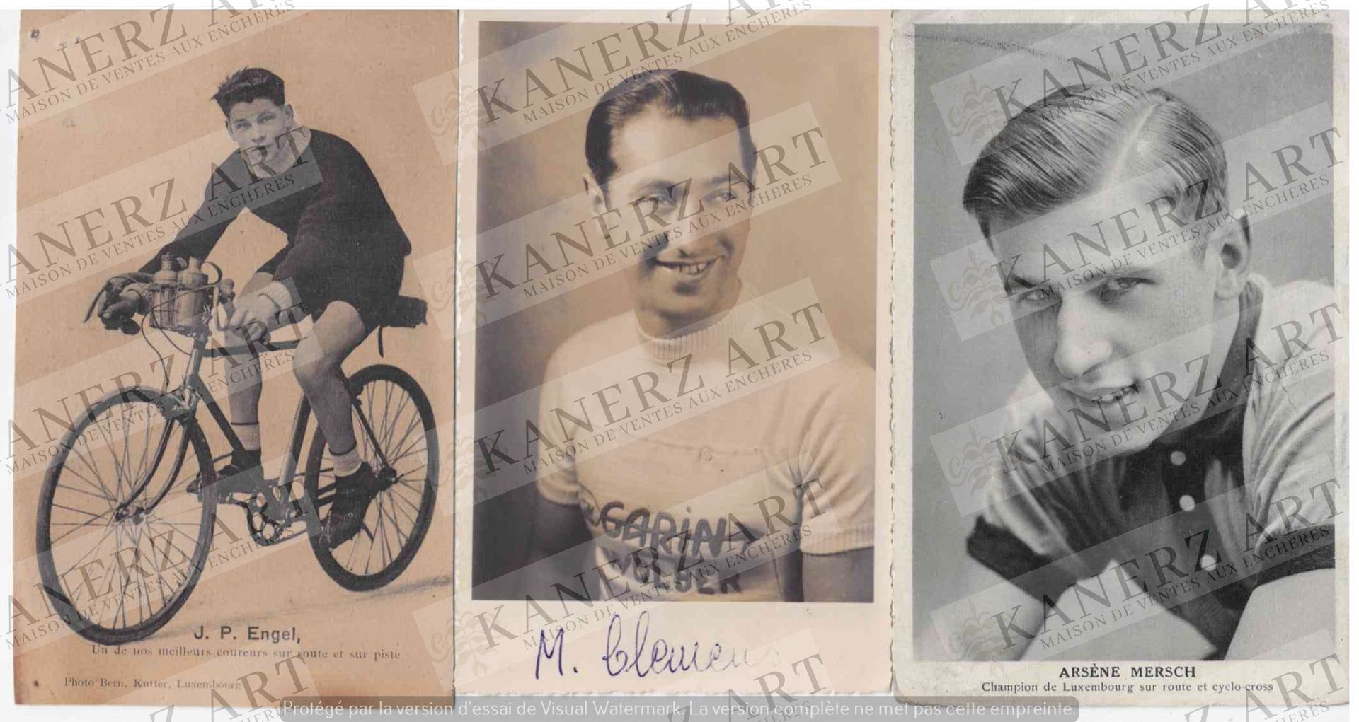 (SPORT/CYCLISME) 5 cartes postales et 2 cartes photos de personnalités du cyclis&hellip;