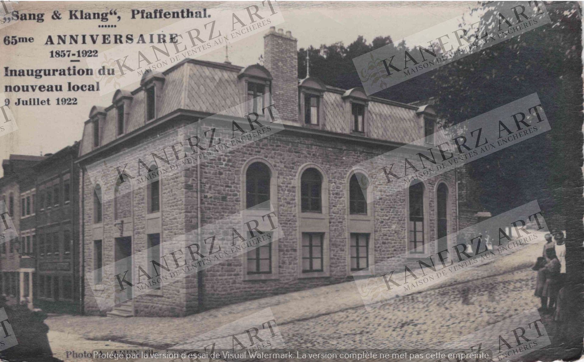 Null (OFFICIEL) Pffafenthal - Carte photo "Sang Klang", 65ème anniversaire 1857-&hellip;