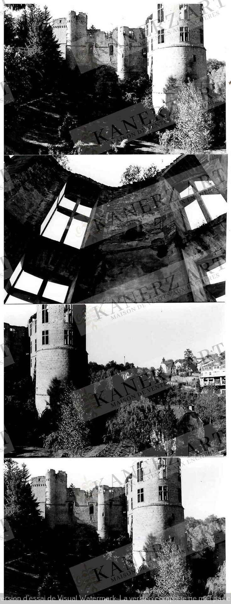 Null (FOTO/F. MERSCH) Set di 12 foto/stampa del villaggio di BEAUFORT (con LOCOM&hellip;