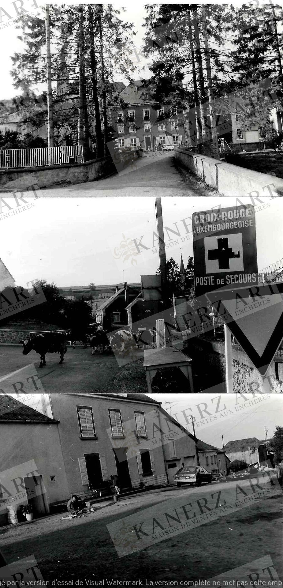 Null (PHOTO/F. MERSCH) Set von 12 Fotos des Dorfes ARSDORF, Abzug 1977, darunter&hellip;