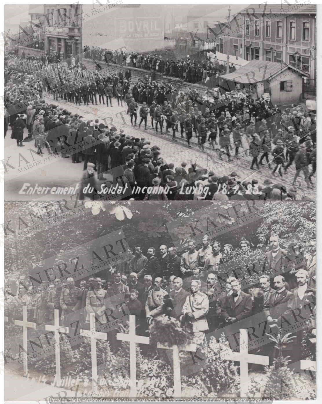 Null (WAR I) 1. Beerdigung des unbekannten Soldaten. Luxbg. 18. 4. 23. Wirol, 2.&hellip;