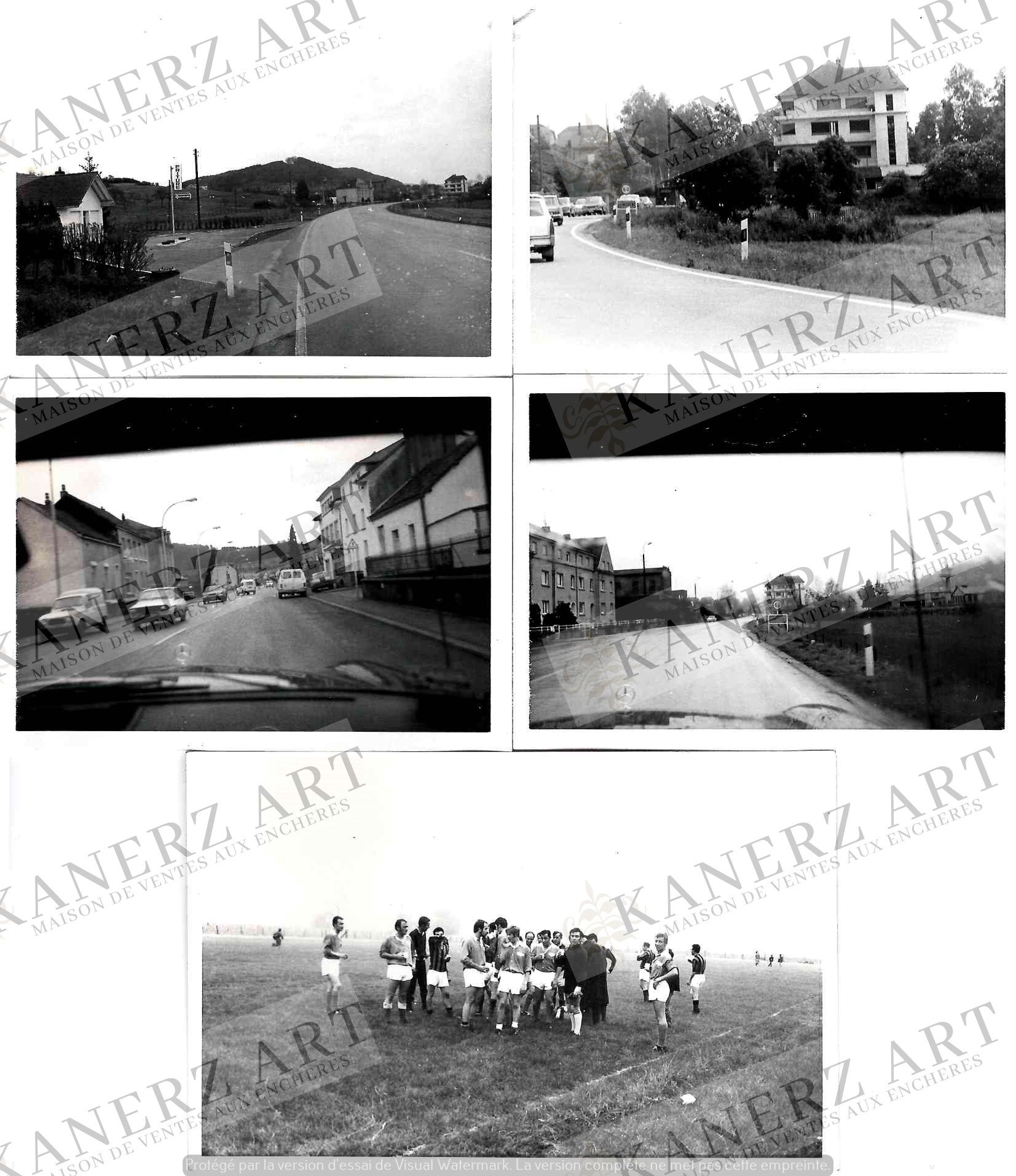 Null (PHOTO/F. MERSCH)一套14张林特根村的新闻照片/图片（有汽车、卡车和足球），包括2张带邮票的照片，照片中的Tony KRIER（卢森堡&hellip;