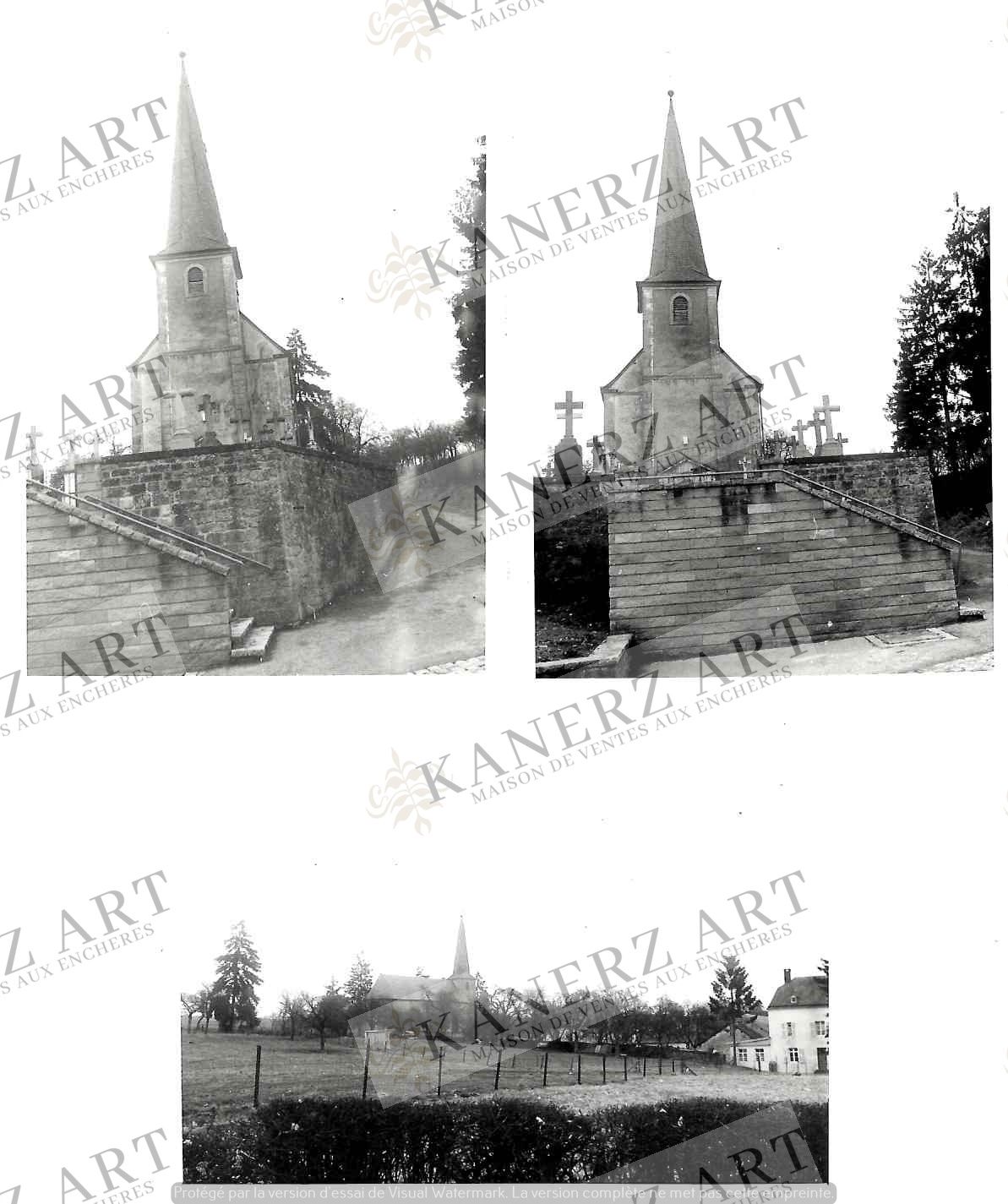 Null (FOTO/F. MERSCH) Set di 3 foto del villaggio di RODENBOURG (Dalla collezion&hellip;