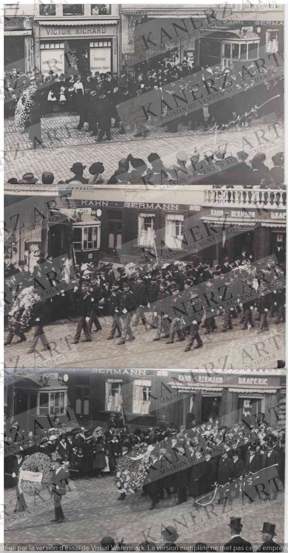 Null (WAR I) 17张1915年众议院院长拉瓦尔先生葬礼的照片：8张花圈游行，格里瑟1915年+3张花圈游行，玫瑰立体照片+1张葬礼马车，维罗尔+2张&hellip;