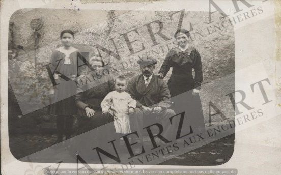 Null RECKANGE: Photo card of a family, Wirol, ca. 1900
