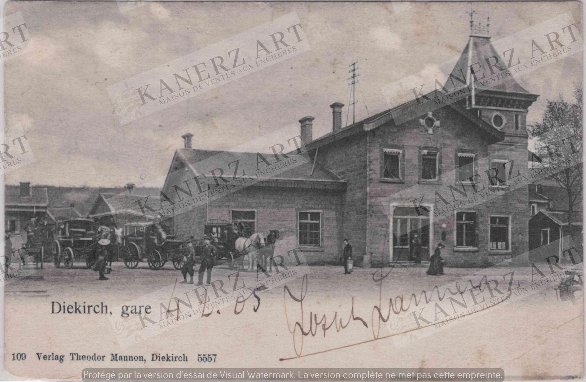 Null DIEKIRCH : La gare, Theodor Mannon, #5557, ca. 1905