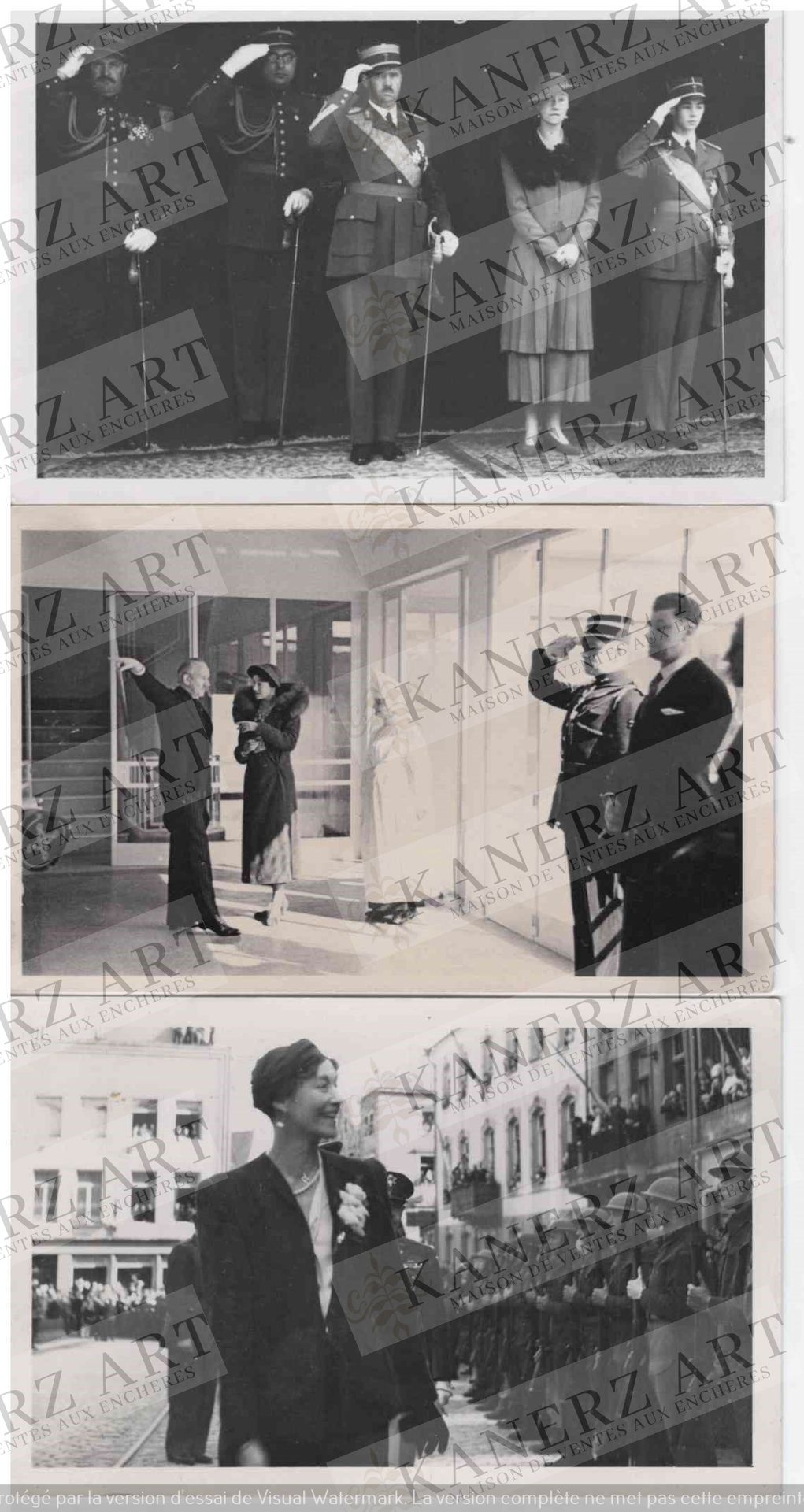 Null (WAR II) Set 16 Fotokarten der Befreiung mit Großherzogin Charlotte