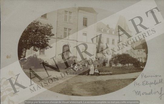 Null MONDORF: 1. Fotokarte, Pension St. Elisabeth, ca. 1905, 2. Fotokarte einer &hellip;