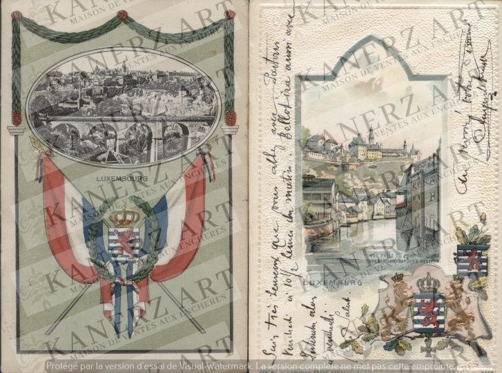 Null VDL (Special cards): 1. Grund, Springer Söhne (Strassburg), 1901, 2. Flags,&hellip;