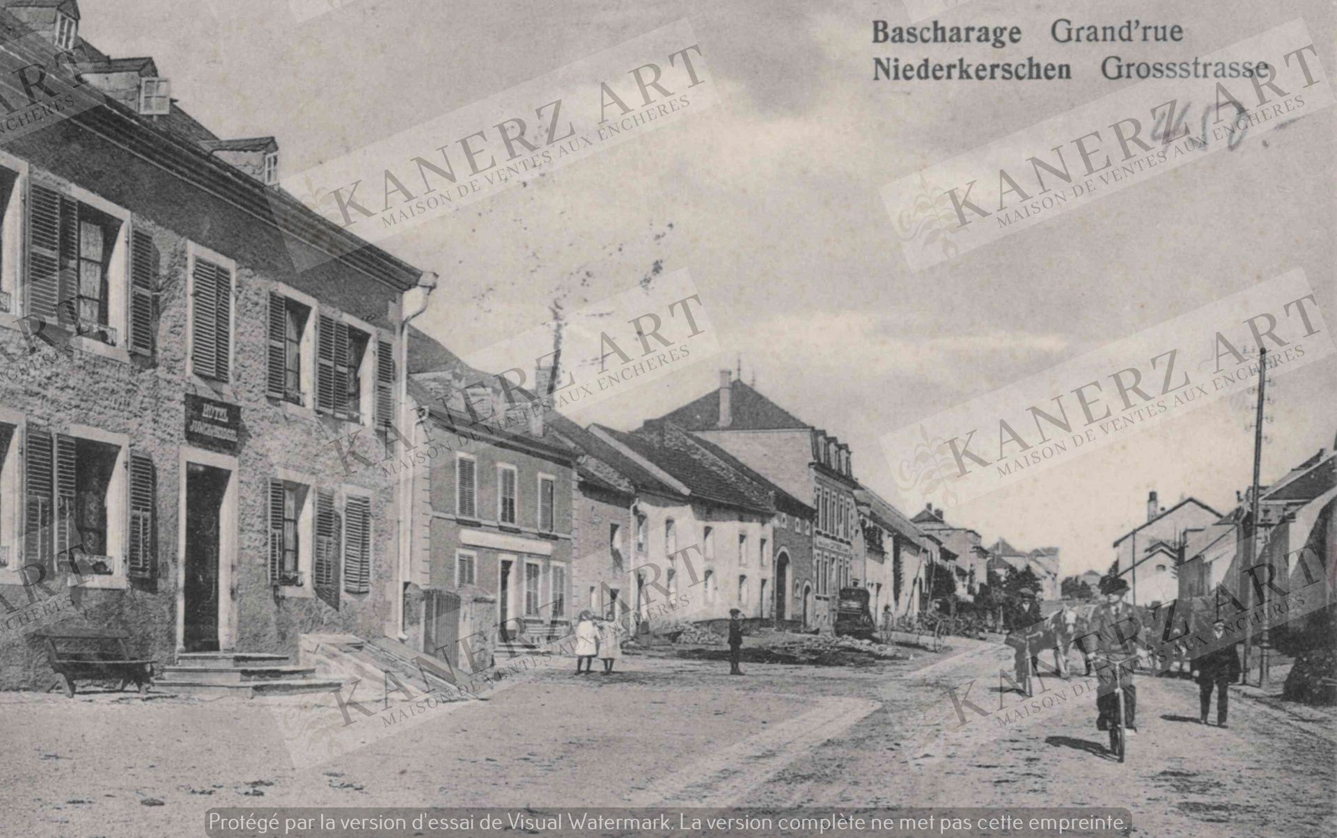 Null BASCHARAGE: Grand'rue, Houstraas #836, ca. 1916