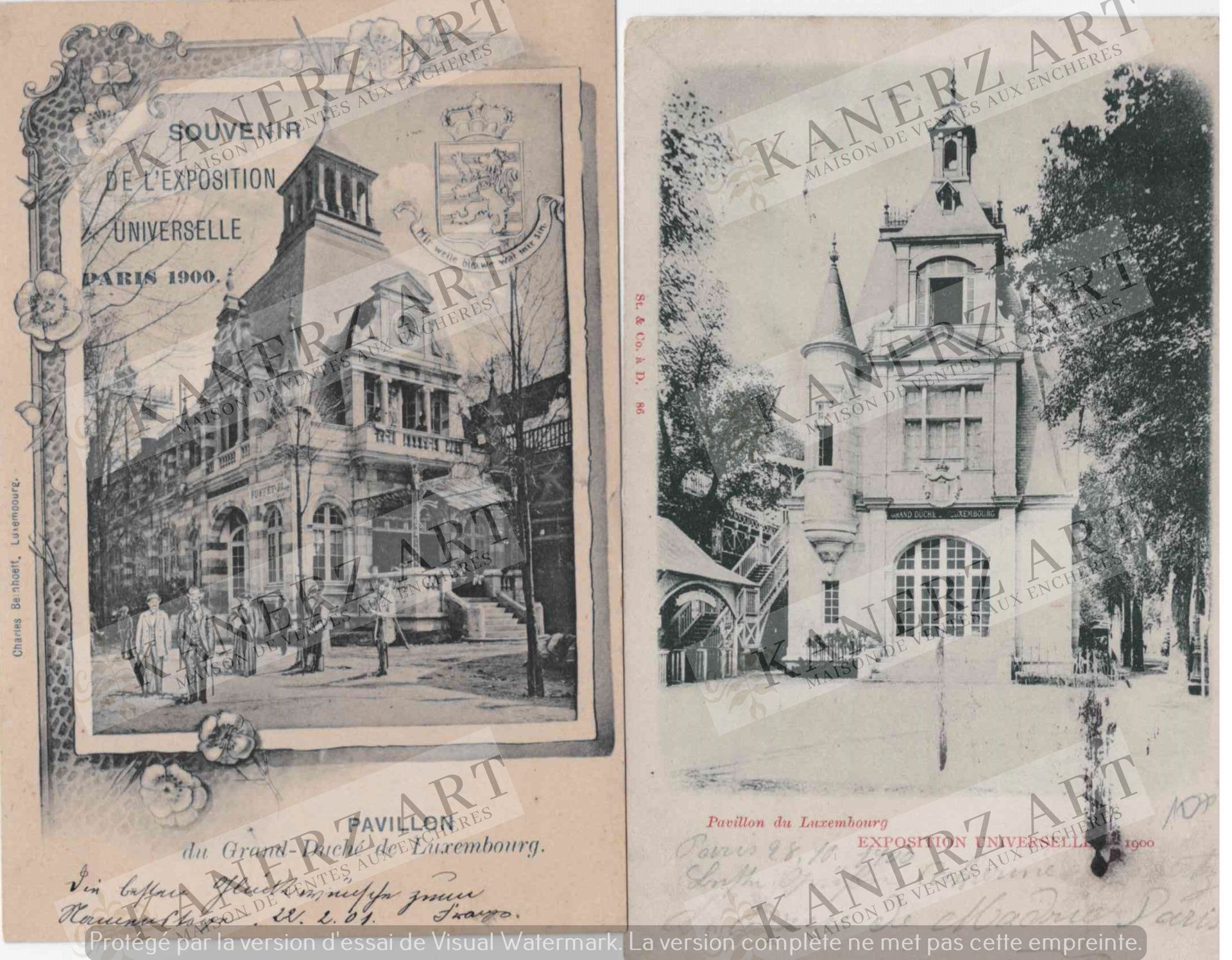 Null (OFFICIEL) Exposition Universelle de 1900 : 1. Pavillon du Luxembourg, 2. 2&hellip;