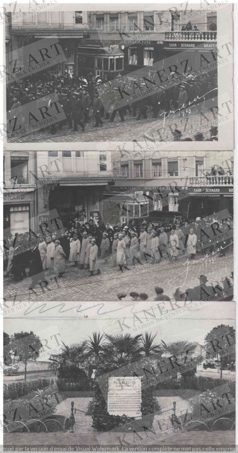 Null (WAR I) 4 Fotokarten von der Beerdigung des Staatsministers Paul Eyschen 19&hellip;