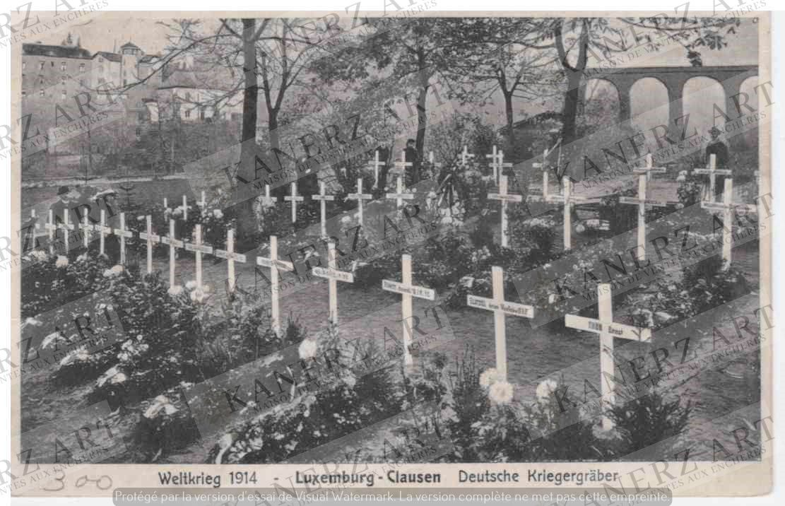 Null (一战）德国战争墓地，W. Capus #100，约1914年。