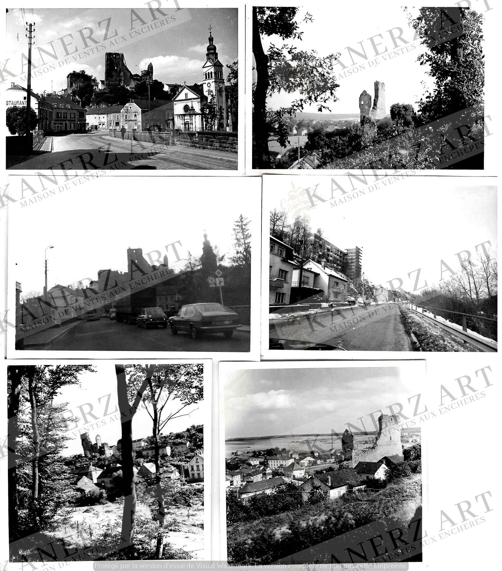 Null (PHOTO/F. MERSCH) Set von 19 Fotos aus dem Dorf HESPERANGE, darunter AUTOMO&hellip;