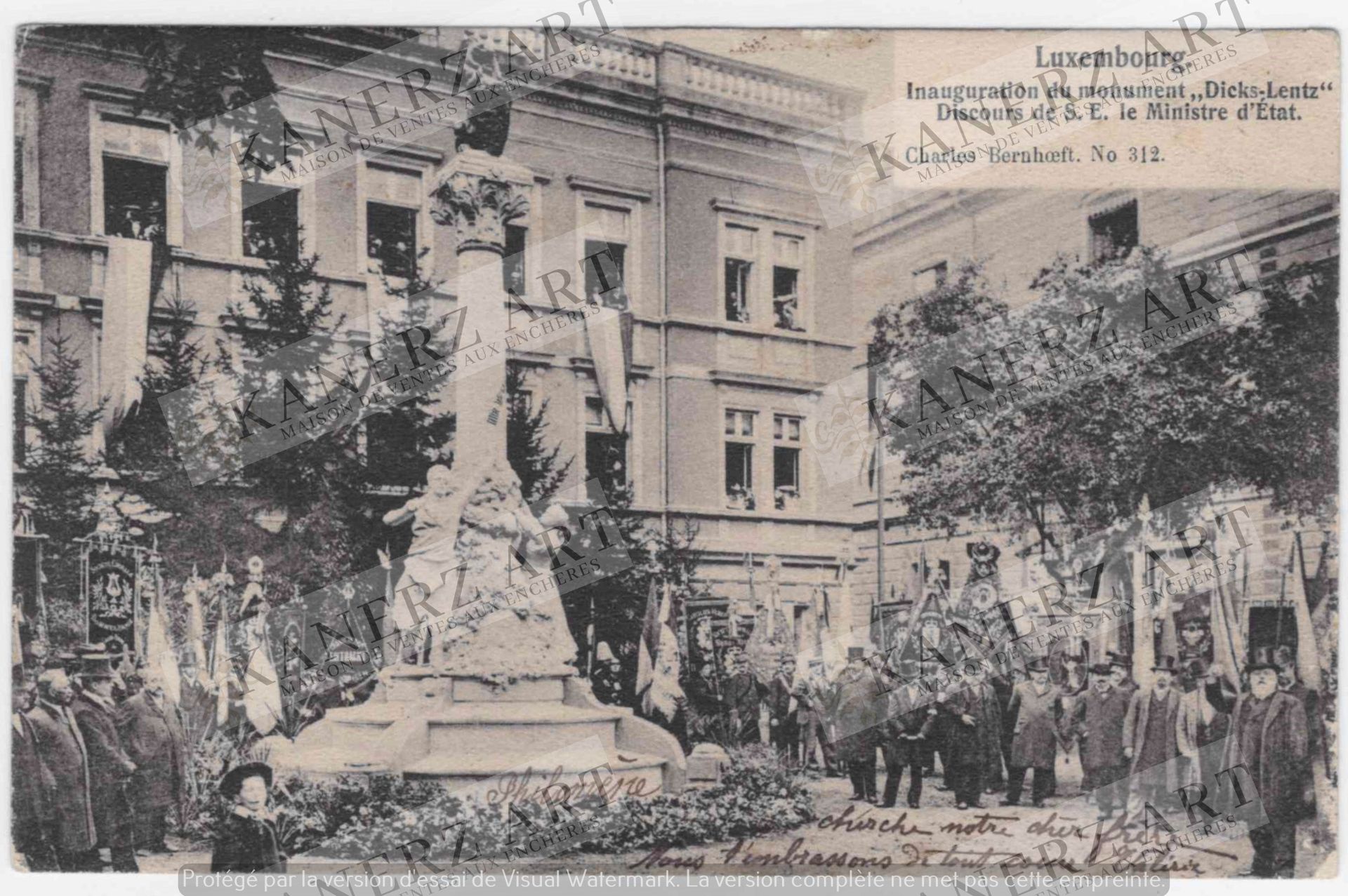 Null (官方）迪克斯-莱恩兹纪念碑的落成典礼，国务部长阁下的讲话，伯恩霍夫特312号，约1903年。
