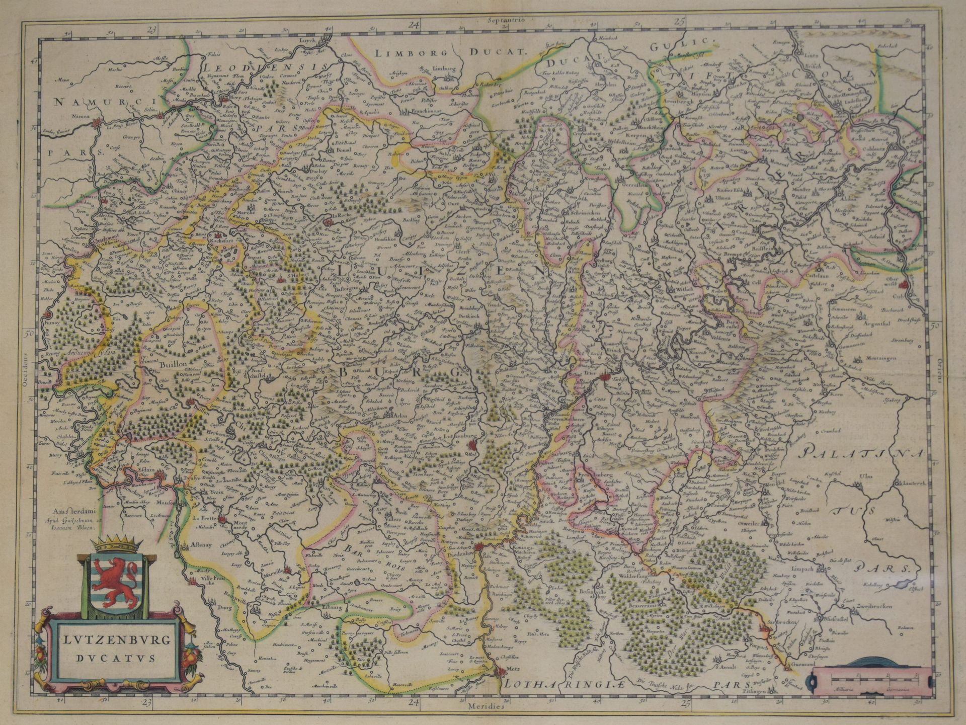Null (CARTE) "Lutzenburg Ducatus", carte du duché de Luxembourg, Willem Janszoon&hellip;