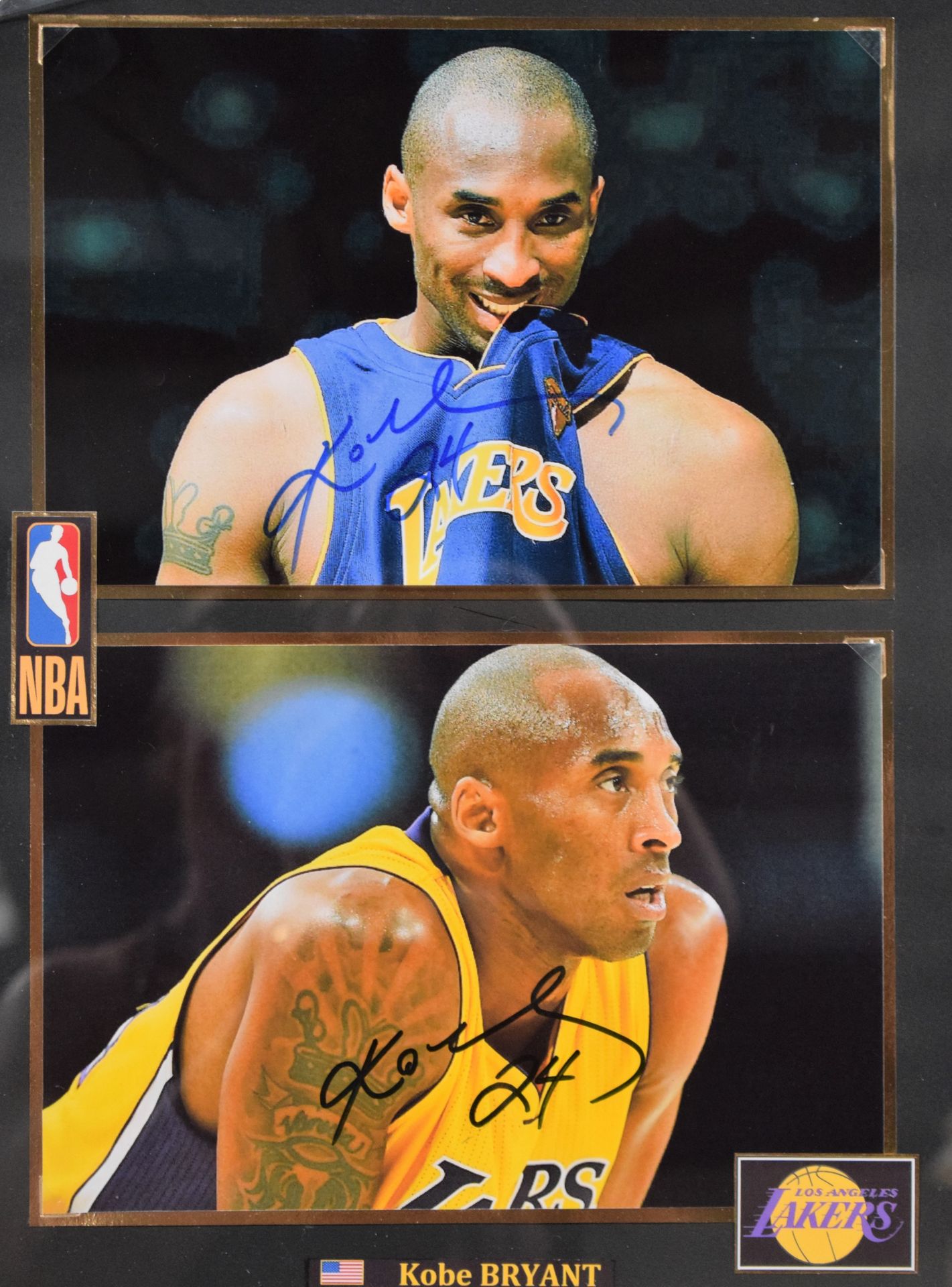 Null (SPORT/PHOTOGRAPHY) Kobe BRYANT : two original color photographs signed by &hellip;