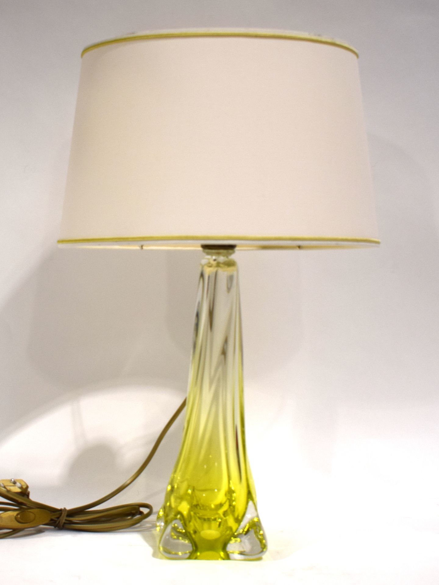 Null VAL SAINT LAMBERT : Petite lampe en cristal, couleur jaune, hauteur : 30 cm&hellip;