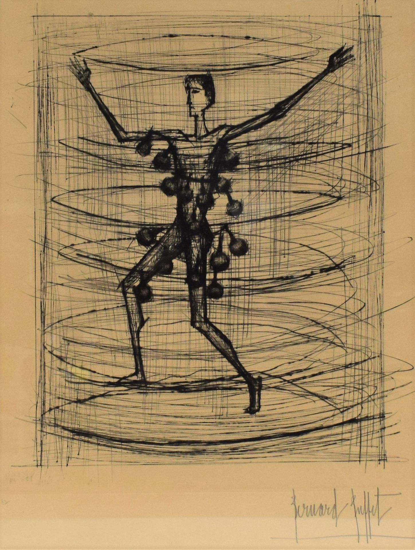 Null 伯纳德-布菲特(1928-1999)

雕刻自 "Cyrano de Bergerac的幻想之旅"，1958年

右下方有签名，左下方有编号20/37&hellip;